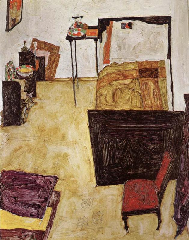 Egon Schiele Schiele-s Room in Neulengbach oil painting picture